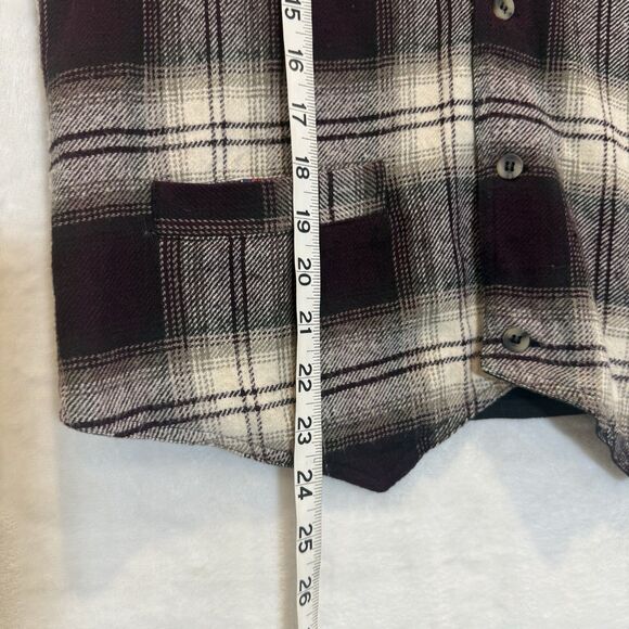 VTG Opus Reversible Plaid Vest Flannel 80s 90s Grunge Dark Academia Check Mens S - Picture 7 of 7